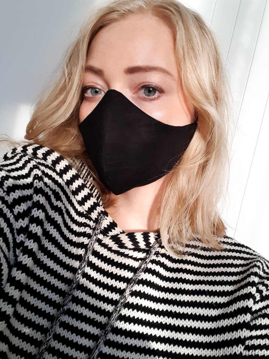 Black Face Mask Face Covering Fabric Face Mask Adult Face Etsy