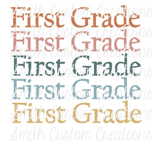 First Grade Digital PNG Download