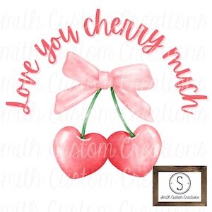 Kocham Cię Cherry Much Kokietka Kokarda Walentynki PNG