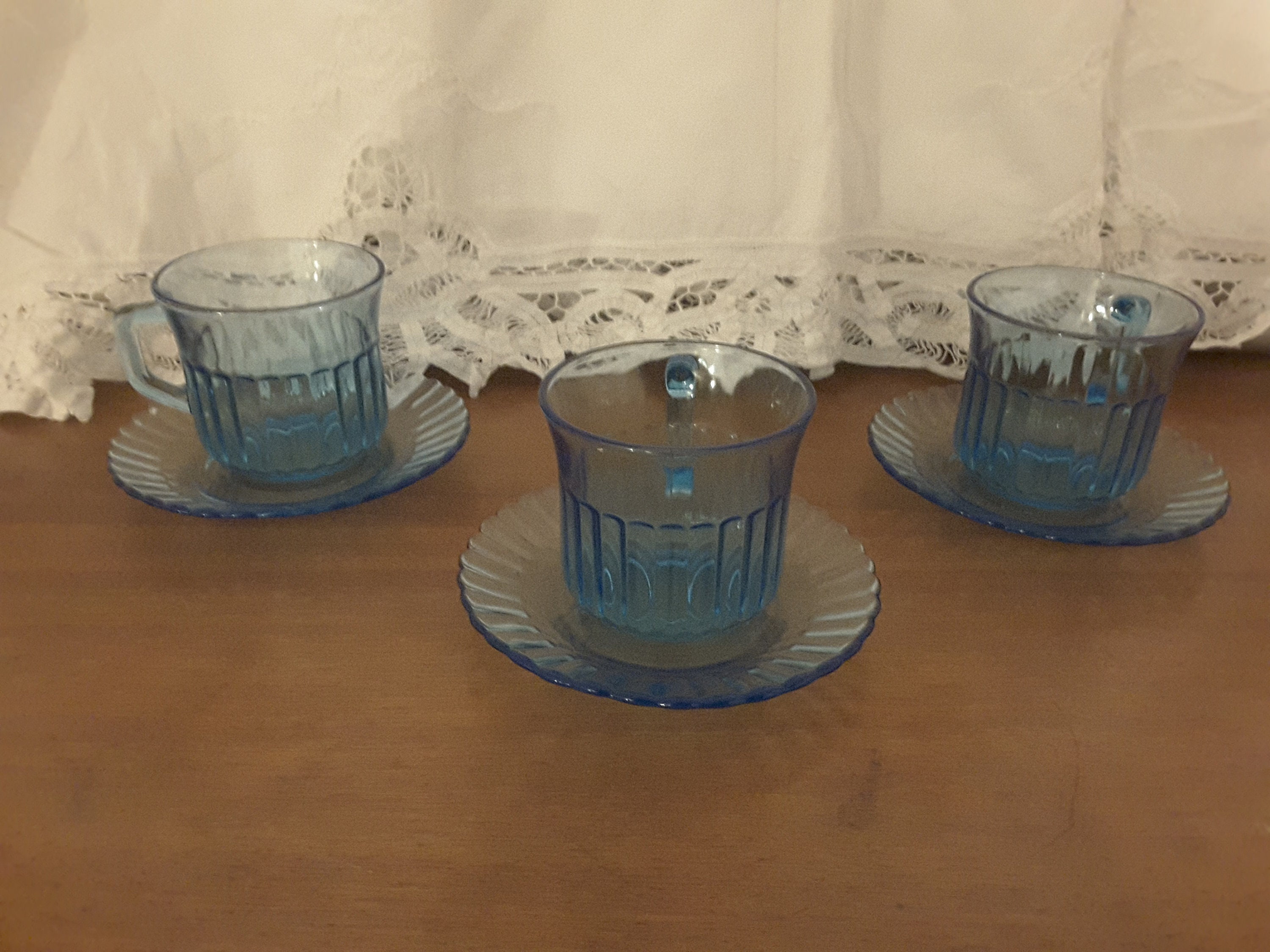 Fortecrisa Mexico Ice Blue Arctic Cup and Saucer 