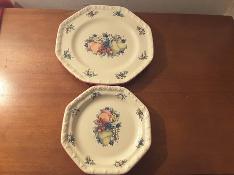 Avon Vintage Sweet Country Harvest Collection; Lunch and Dinner Plates