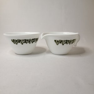 Vintage Corelle by Corningware Spring Blossom Creamer and Sugar Set,