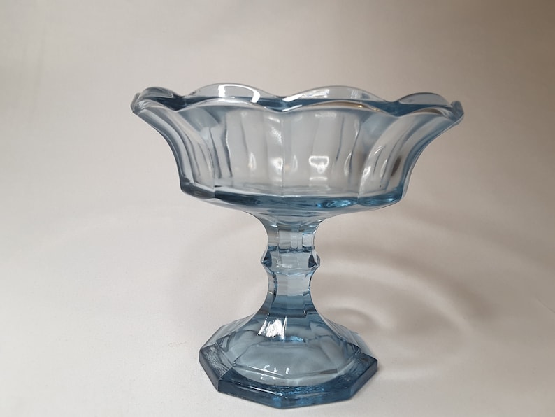 Vintage Fostoria Ice Blue Compote /candy Dish/ Bowl Etsy
