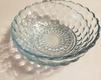 Bubble Blue by  Anchor Hocking Cereal Bowl,  set of Two