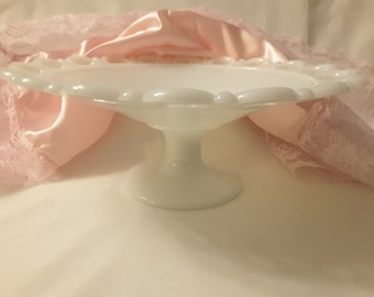 Vintage Milk Glass Fruit Bowl/Centerpiece/ Candy Dish