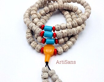 Buddhist Lotus Seed Japa Mala, Meditation Mala