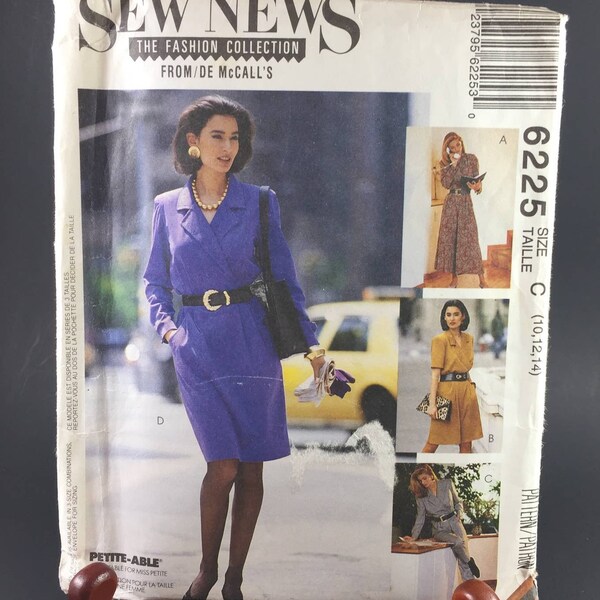 McCall's Sew News Sewing Pattern 6225 Misses Size 10 - 12 Jumpsuit and Dress in Three Lengths