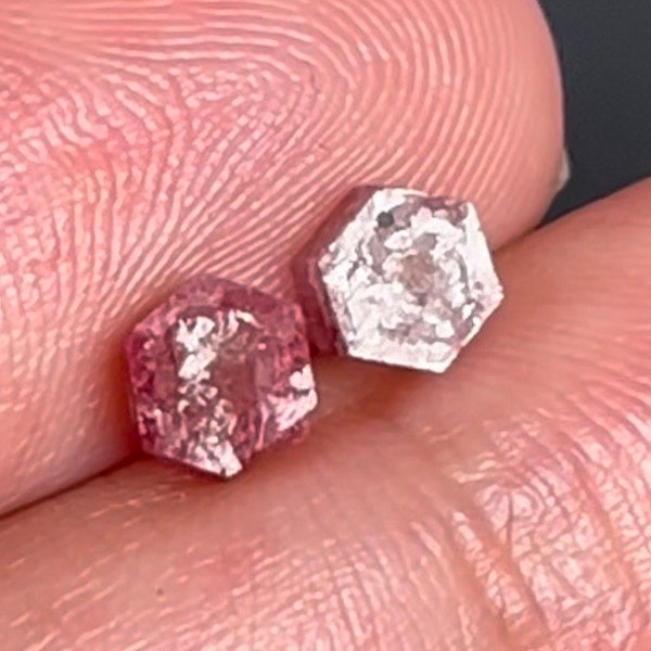 PAIR of TABULAR Red Beryl • Ruby Violet claims, Beaver County, Utah