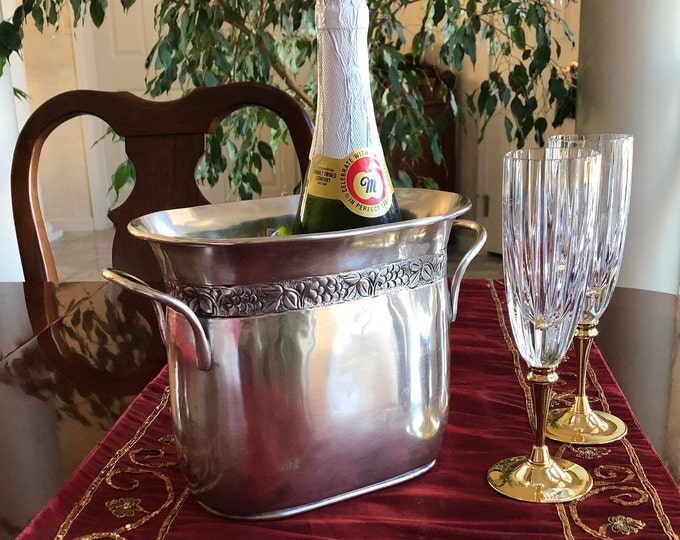 Vintage Pottery Barn Wine Chiller Bucket Etsy