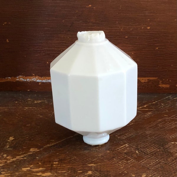 Vintage White Milk Glass D&S Lightning Rod Ball
