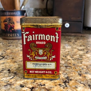 Vintage Fairmont Brand Turmeric Spice Tin