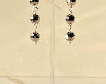 Disco Mirrorball Dangle Earrings