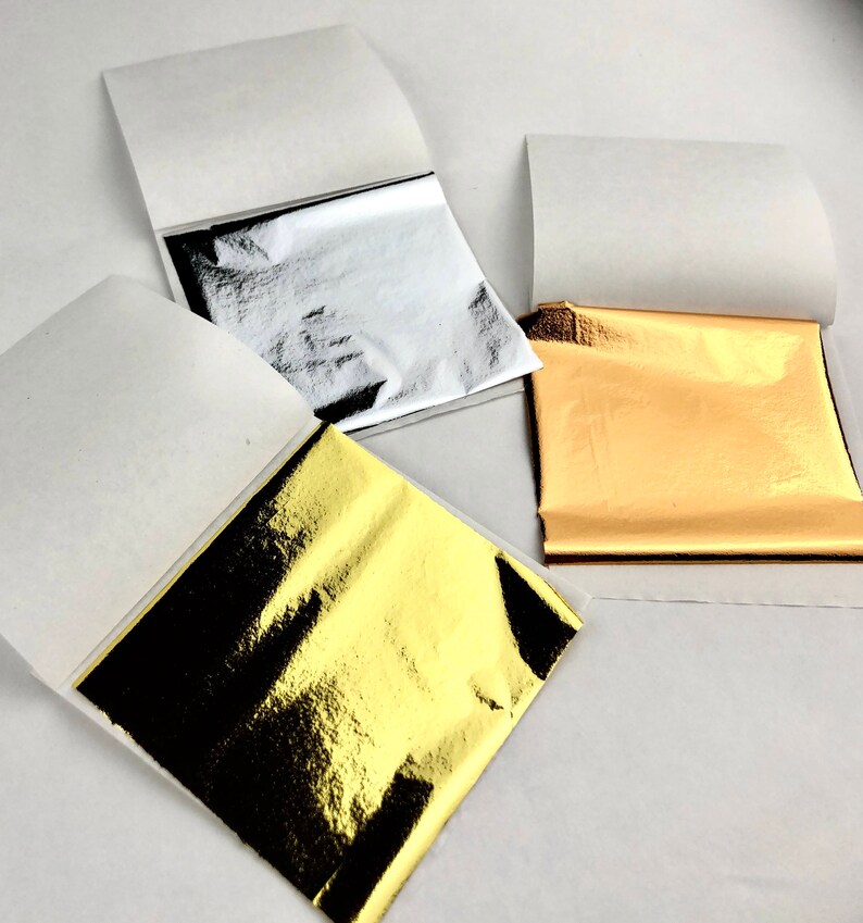 Gold Leaf Foil Leaf Silver Leaf Foil Champagne Silver Foil Etsy
