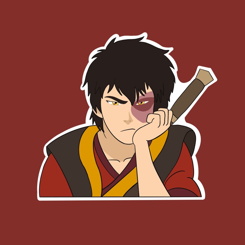 Bored Zuko Avatar Sticker updated Etsy