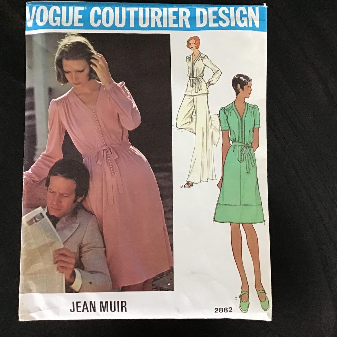 Vintage Vogue Jean Muir Sewing Pattern #2882, Size 16, Uncut 1970s - Etsy