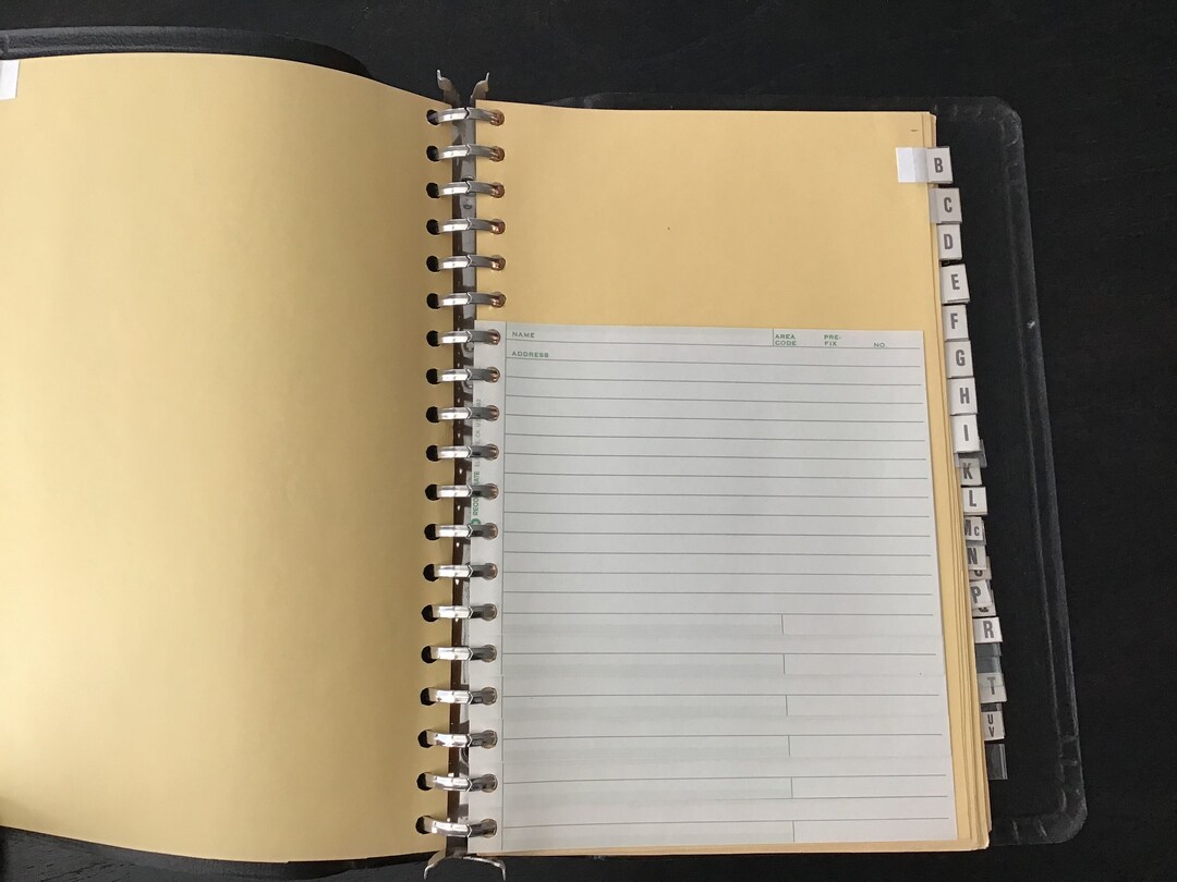 Vintage Unused Notebook, Metal Spirals, 1960s, Alphabet Tabs Etsy