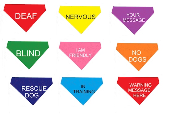 dog warning bandanas