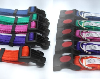 Soft Adjustable Collar,  Choice of Colours,  Cushion Webbing Collar, Flat Collar, Dog Training Collar, Matching Lead Availble