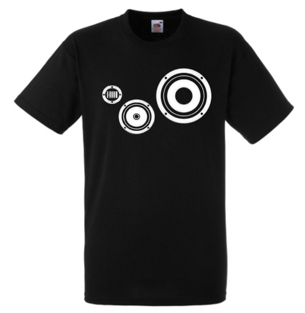 DJ Speaker T-shirt Black white or Grey Music Lovers Hi-fi | Etsy