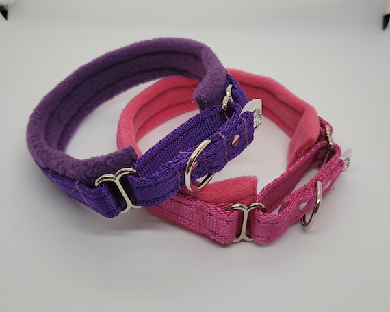 Fleece Lined Martingale Collar Soft Collar Hound Collar Training Collar Half Check Whippet Collar Greyhound Collar Etsy