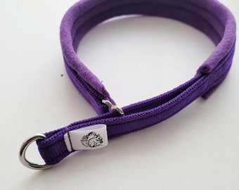 Fleece lined Slip Collar, Ideal Agility collar, Hound Collar, Training Collar, Half Check, Whippet Collar