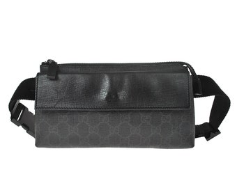 W84 GUCCI Authentic Sherry Webbing Bumbag Belt Waist Pouch 