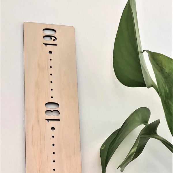 SLIMLINE Height Chart | Minimalist Design | Plywood | Handmade and Personalised |  Family Growth Chart - Keepsake |