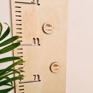CIRCULAR Height Chart Markers  | Plywood | Handmade and Personalised |  Family Growth - Keepsake |