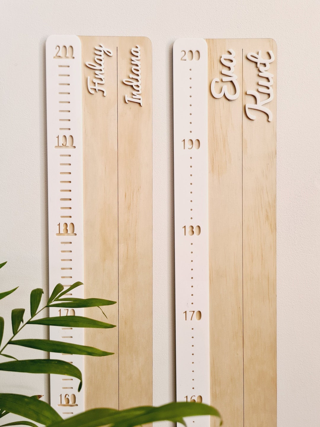 Dual ACRYLIC HYBRID Height Chart - White | Personalised | Custom ...