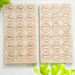 SINGLE Name Height Chart Plywood Handmade and Personalised Family ...
