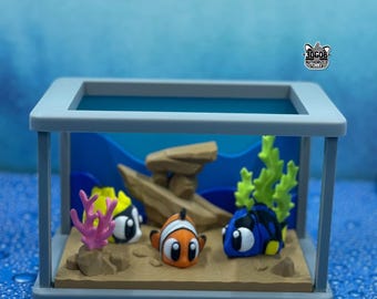 Articulated Saltwater Fish  Aquarium Diorama