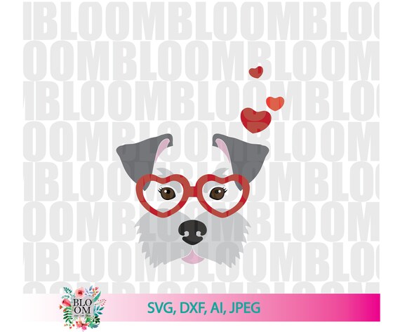 Schnauzer In Love Schnauzer Love Valentine S Schnauzer Etsy