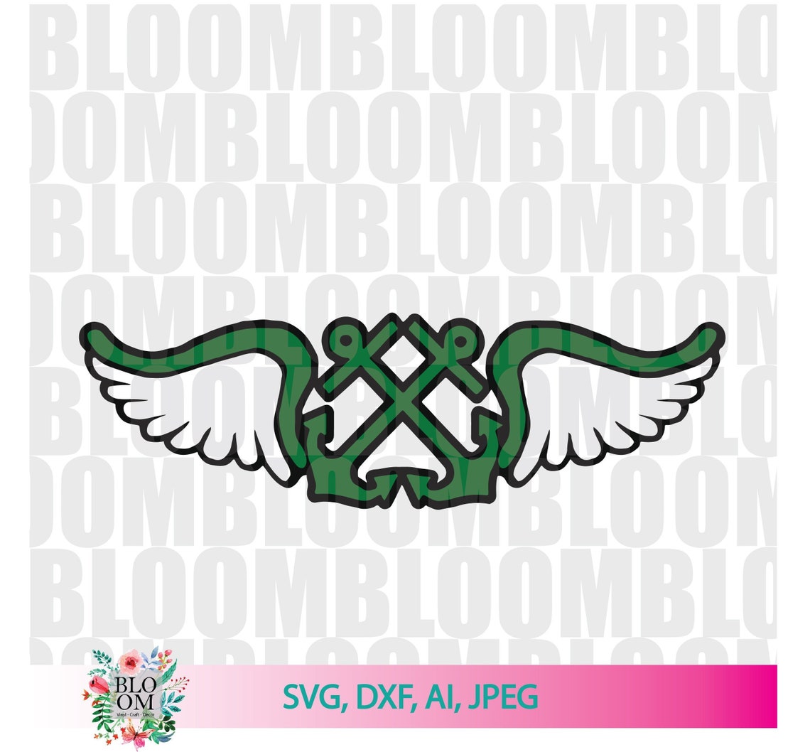 Navy ABF ABH ABE Wings Etsy