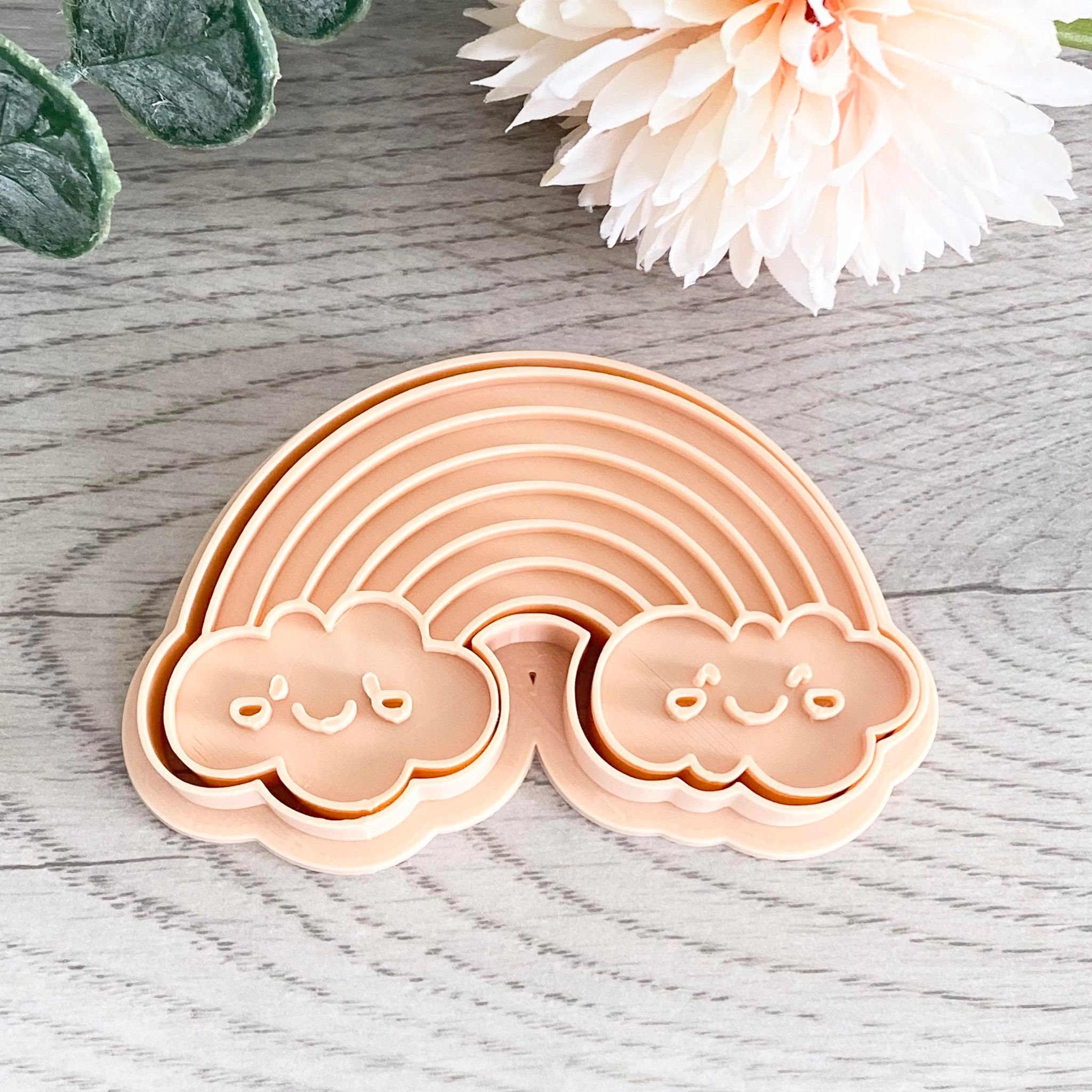 Rainbow Cloud Cookie Cutter and Stamp Set 01 - Etsy