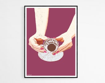 Coffee Poster, Coffee Print, Coffee Artwork, Coffee Addict, Coffee Art Print, Coffee Lovers, Coffee Sayings, Good Day Posters, Coffee Art