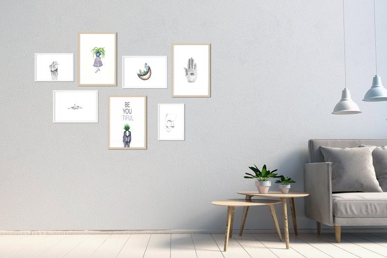 Nordic Poster Set,Contemporary Art Set of 7 Prints Printable Wall Art Scandinavian Art Gallery Wall Prints Print Bundle Art Prints Set