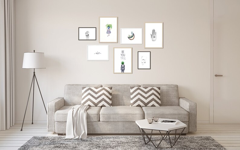 Nordic Poster Set,Contemporary Art Set of 7 Prints Printable Wall Art Scandinavian Art Gallery Wall Prints Print Bundle Art Prints Set