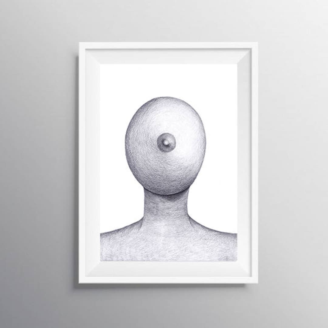 Surreale Kunst, druckbare zeitgenössische Wandkunst, Surrealismus,  Kunstliebhaber Geschenk, Frauen Poster, Trending now, Surreale Frau,  Wandkunst Bleistiftzeichnung