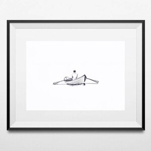 Sailboat Art,  Boat Drawing, Nordic Art, Boat Print, Sailboat Pencil Drawing, Sailboat Print, Sailboat Wall Art, Nordic Pprint, Boat Art