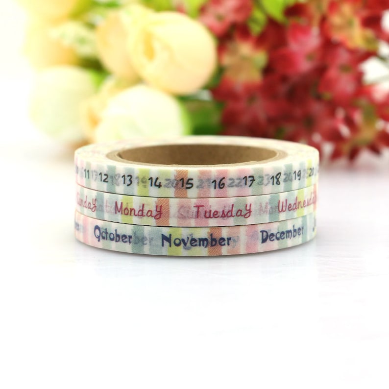 3pcs TheTwilight Saga Date Time Plan Washi Tape Adhesive Tape DIY Scrapbooking Sticker Label Masking Tape