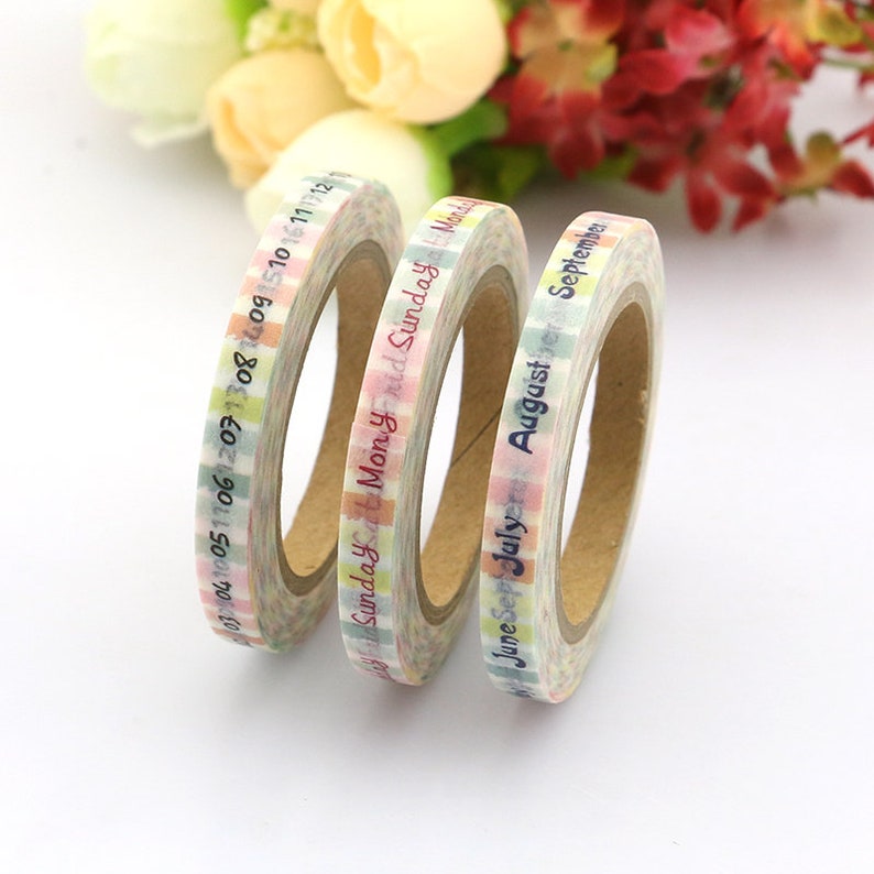3pcs TheTwilight Saga Date Time Plan Washi Tape Adhesive Tape DIY Scrapbooking Sticker Label Masking Tape