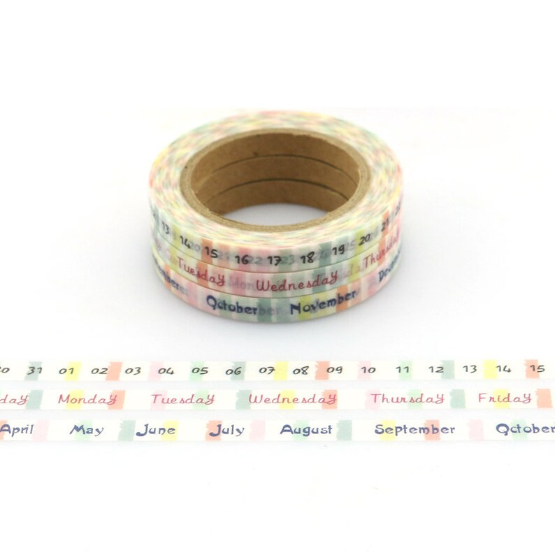 3pcs TheTwilight Saga Date Time Plan Washi Tape Adhesive Tape DIY Scrapbooking Sticker Label Masking Tape