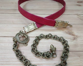 Renaissance lady's belt 15century with chain