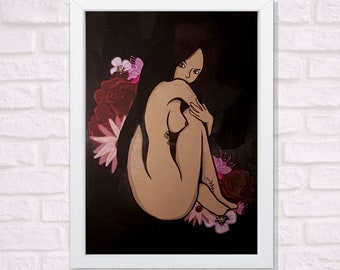 Body Positivity Art Print A4 Wall Art