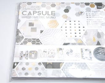 BL1 - Block "Capsule" 36 sheets of black and gold, 15 X 15 cm
