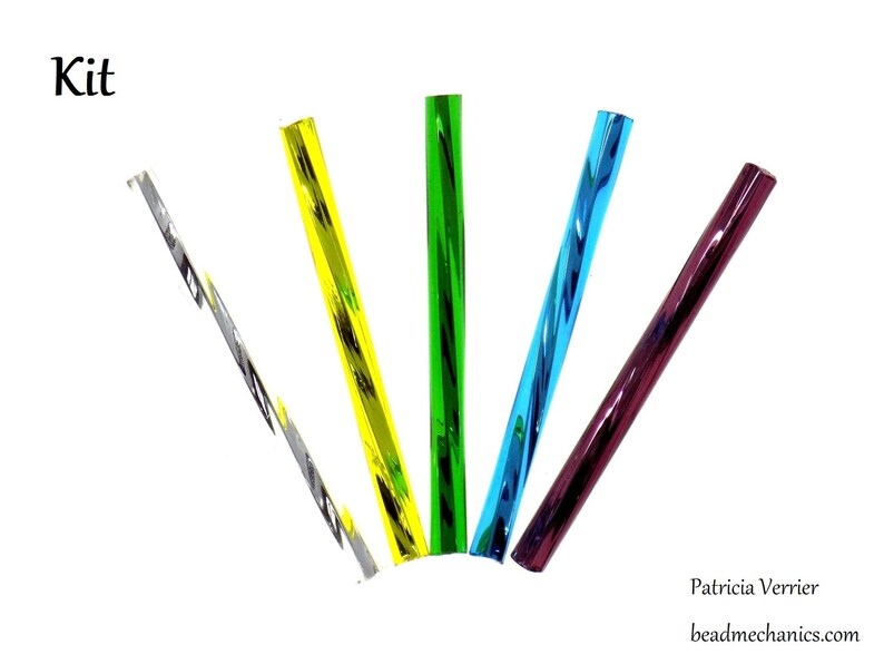 Bead Kit for 30mm Bugle Bead Five Colour Interlinked Etsy