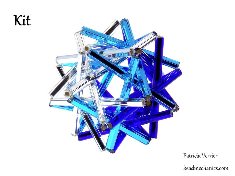 Bead Kit for 30mm Bugle Bead Three Colour Interlinked Etsy