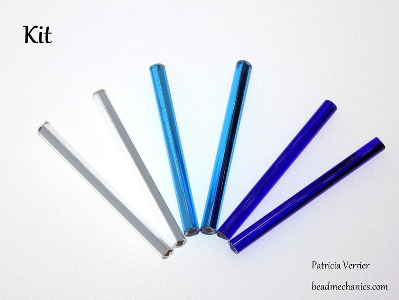 Bead Kit for 30mm Bugle Bead Three Colour Interlinked Etsy