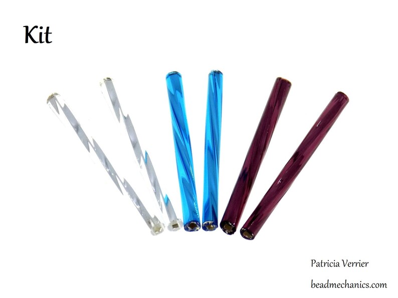 Bead Kit for 30mm Bugle Bead Three Colour Interlinked Etsy
