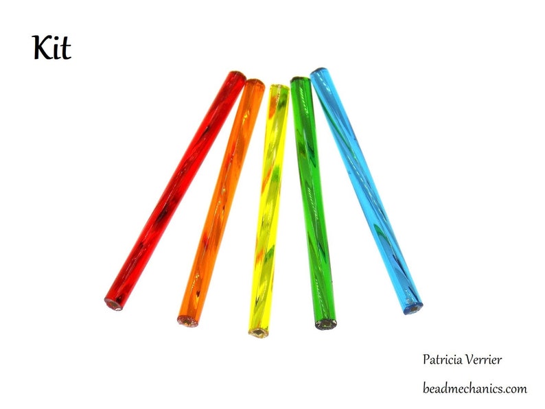 Bead Kit for 30mm Bugle Bead Five Colour Interlinked Etsy